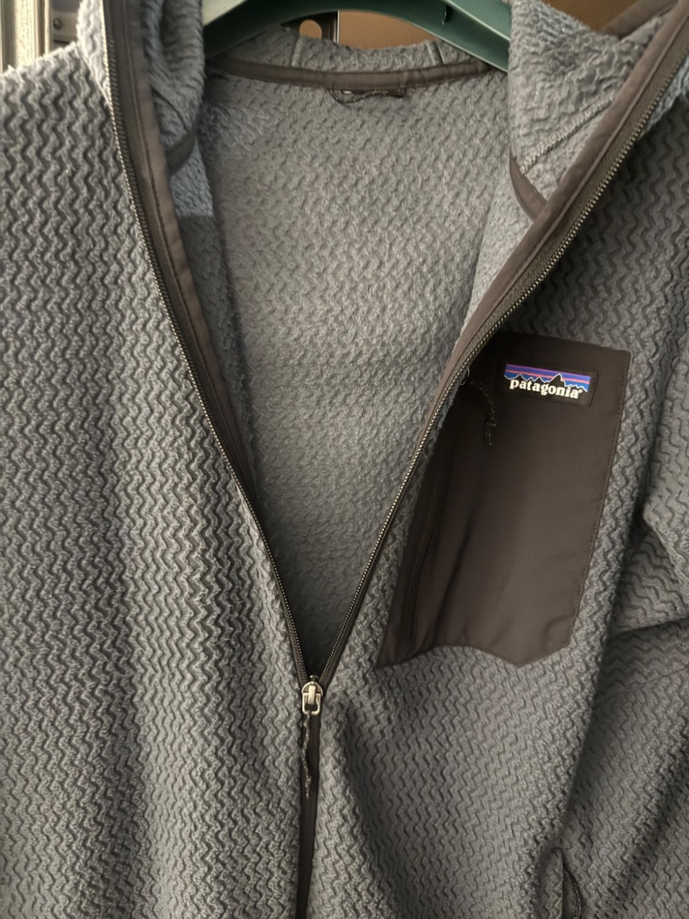 Patagonia R1 Air Full-Zip Hoody, Smolder Blue, Men's Medium - Picture 3 of 5